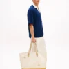 Colorblock Canvas Tote Bag
