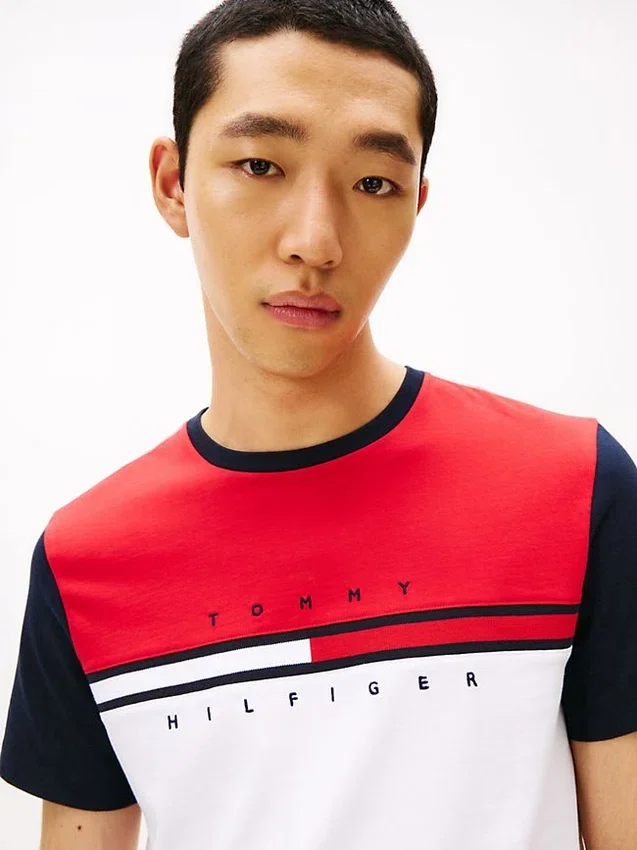 Colorblock Flag Stripe Logo T-Shirt Colorblock Flag Stripe Logo T-Shirt
