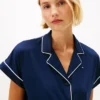 Contrast Trim Shirt & Short Sleep Set Contrast Trim Shirt & Short Sleep Set
