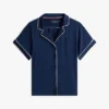 Contrast Trim Shirt & Short Sleep Set Contrast Trim Shirt & Short Sleep Set