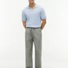 Cotton-Linen Blend Relaxed Pant