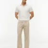 Cotton-Linen Blend Relaxed Pant
