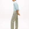 Cotton-Linen Blend Relaxed Pant