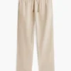 Cotton-Linen Blend Relaxed Pant