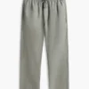 Cotton-Linen Blend Relaxed Pant