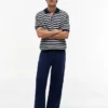 Cotton-Linen Blend Utility Chino