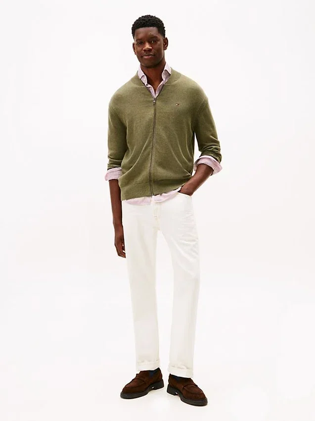 Cotton Zip Baseball Cardigan Cotton Zip Baseball Cardigan