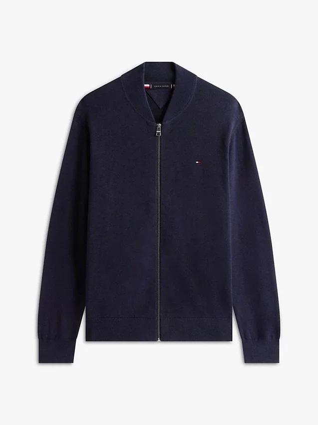 Cotton Zip Baseball Cardigan Cotton Zip Baseball Cardigan