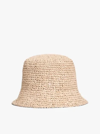 Crocheted Raffia Bucket Hat