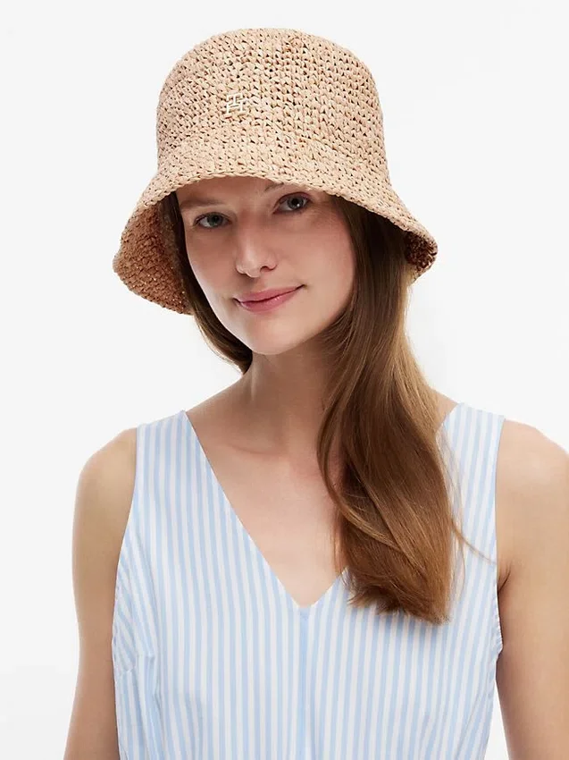 Crocheted Raffia Bucket Hat Crocheted Raffia Bucket Hat