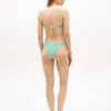 Crossed-Back Seersucker Bikini Top