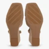 Crossed-Strap Suede Wedge Sandal