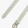 Debossed Monogram Slim Leather Belt Debossed Monogram Slim Leather Belt