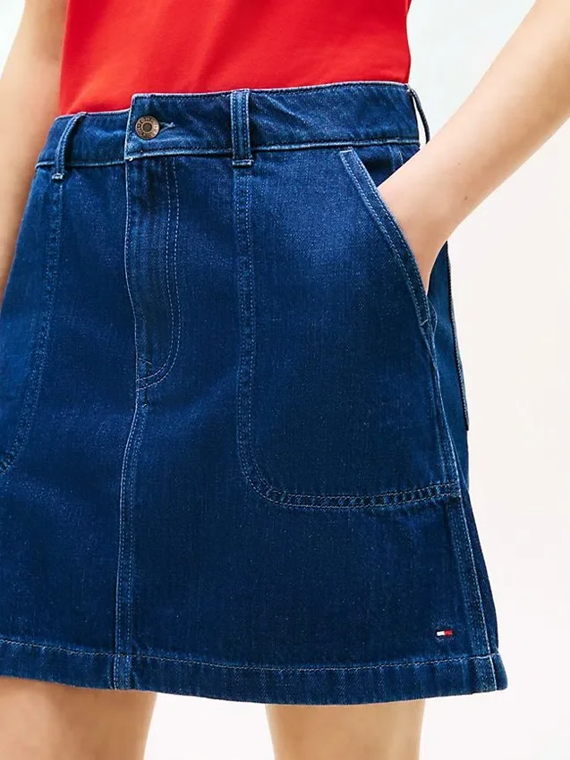 Denim Utility Mini Skirt Denim Utility Mini Skirt