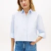 Embellished Cropped Poplin Shirt Embellished Cropped Poplin Shirt