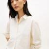 Embellished Cropped Poplin Shirt Embellished Cropped Poplin Shirt