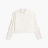 Embellished Cropped Poplin Shirt Embellished Cropped Poplin Shirt