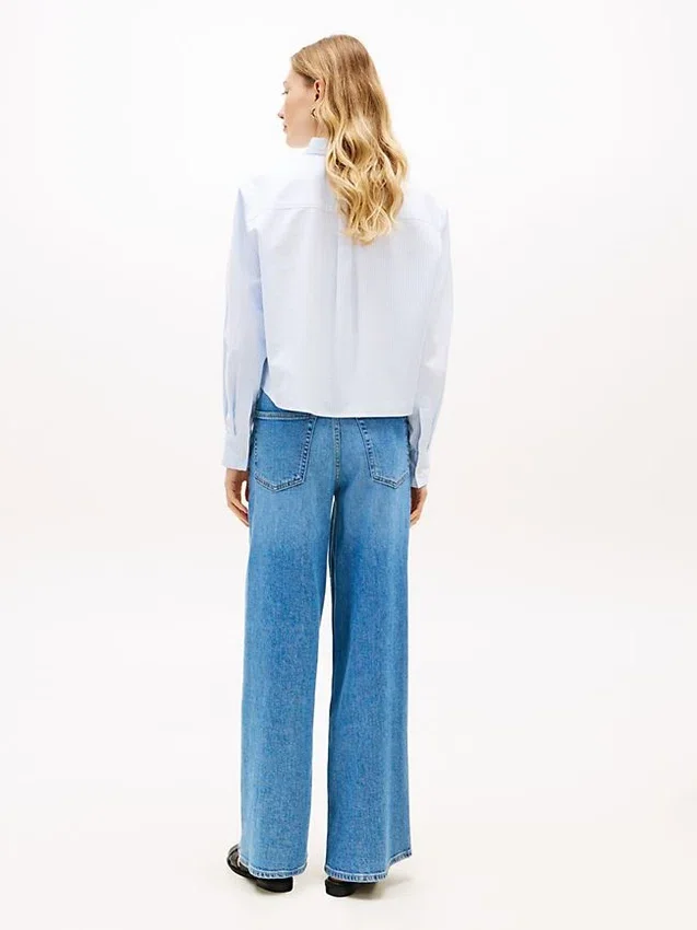 Embellished Cropped Poplin Shirt Embellished Cropped Poplin Shirt