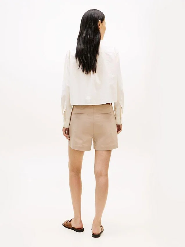 Embellished Cropped Poplin Shirt Embellished Cropped Poplin Shirt