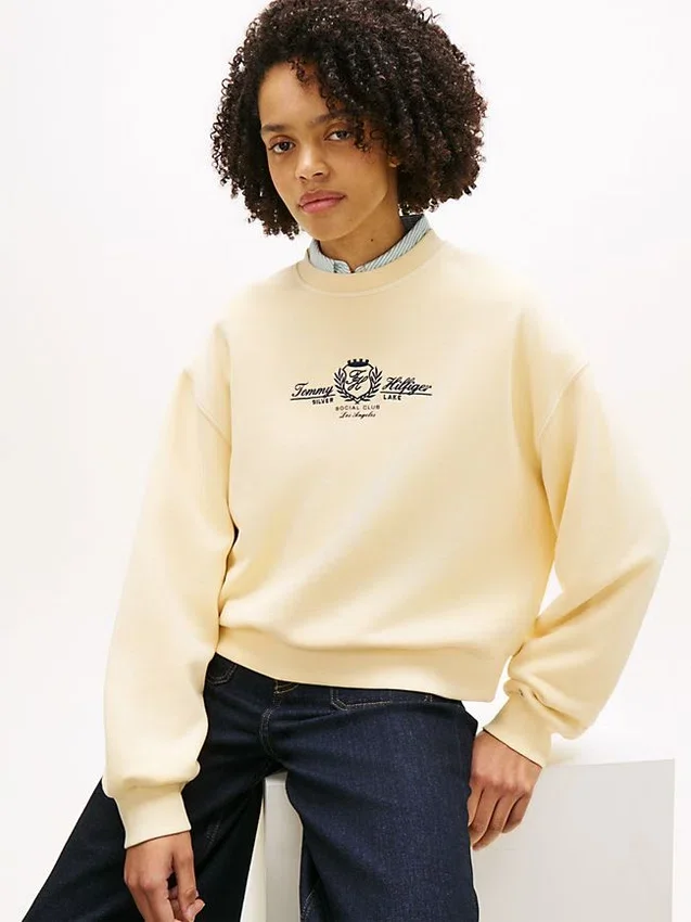 Embroidered Club Crest Logo Sweatshirt Embroidered Club Crest Logo Sweatshirt