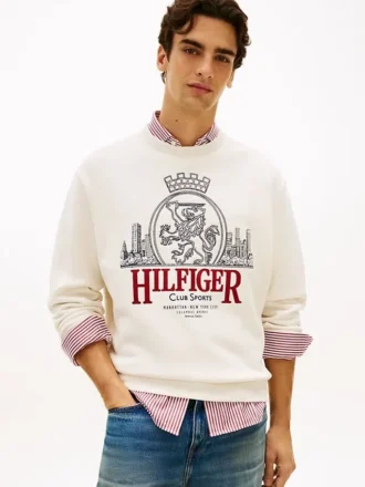 Embroidered Crest Logo Sweatshirt
