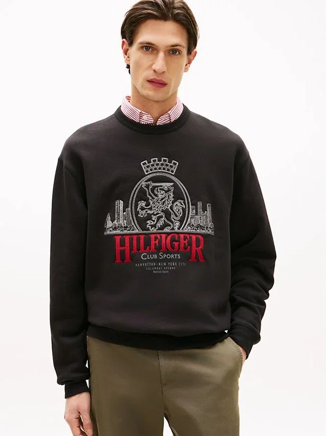 Embroidered Crest Logo Sweatshirt Embroidered Crest Logo Sweatshirt