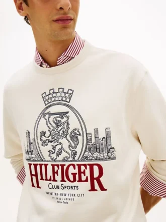 Embroidered Crest Logo Sweatshirt