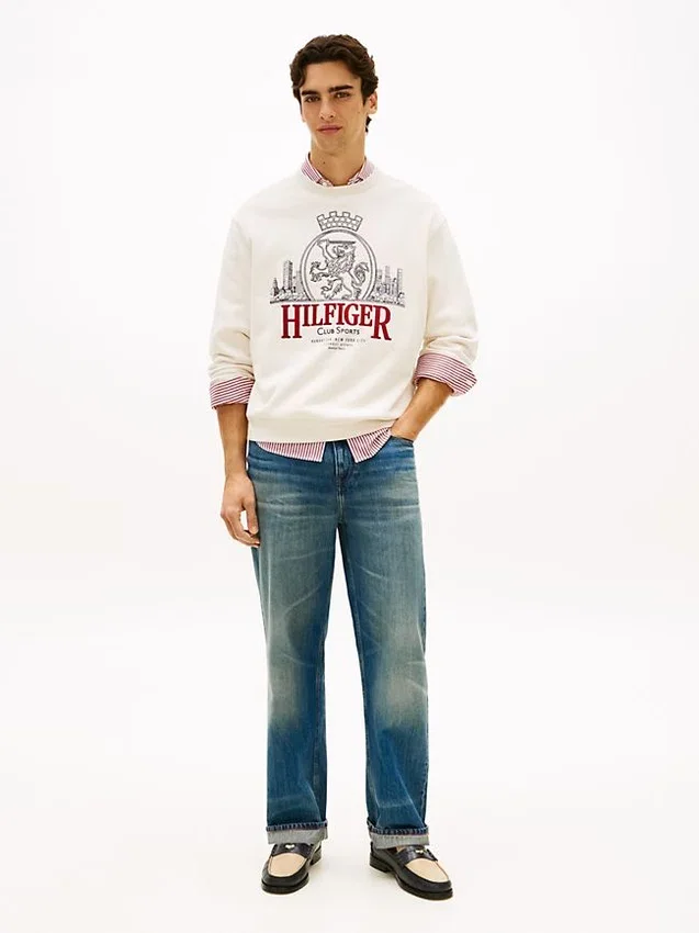 Embroidered Crest Logo Sweatshirt Embroidered Crest Logo Sweatshirt