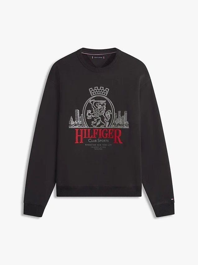 Embroidered Crest Logo Sweatshirt Embroidered Crest Logo Sweatshirt