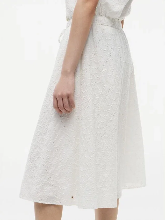 Embroidered Eyelet Midi Skirt Embroidered Eyelet Midi Skirt