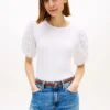 Embroidered Eyelet Mixed-Media Top Embroidered Eyelet Mixed-Media Top