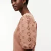 Embroidered Eyelet Mixed-Media Top Embroidered Eyelet Mixed-Media Top