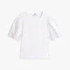 Embroidered Eyelet Mixed-Media Top Embroidered Eyelet Mixed-Media Top
