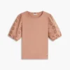 Embroidered Eyelet Mixed-Media Top Embroidered Eyelet Mixed-Media Top