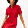 Embroidered Eyelet Poplin Shirtdress Embroidered Eyelet Poplin Shirtdress