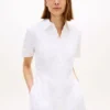 Embroidered Eyelet Poplin Shirtdress Embroidered Eyelet Poplin Shirtdress