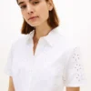 Embroidered Eyelet Poplin Shirtdress Embroidered Eyelet Poplin Shirtdress