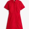 Embroidered Eyelet Poplin Shirtdress Embroidered Eyelet Poplin Shirtdress