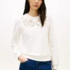 Embroidered Eyelet Sweatshirt Embroidered Eyelet Sweatshirt