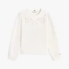 Embroidered Eyelet Sweatshirt Embroidered Eyelet Sweatshirt