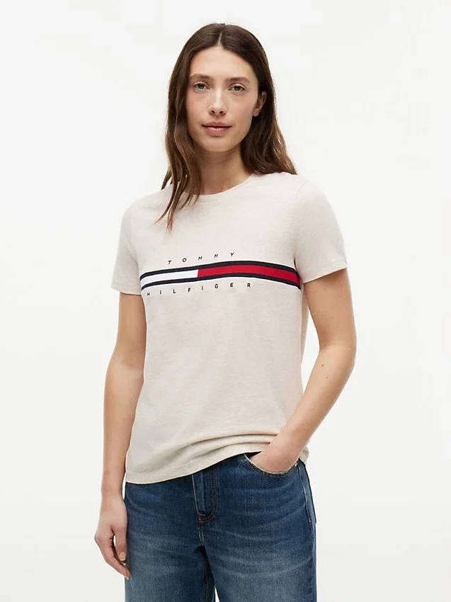 Embroidered Flag Stripe Logo T-Shirt Embroidered Flag Stripe Logo T-Shirt