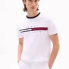 Embroidered Flag Stripe Logo T-Shirt