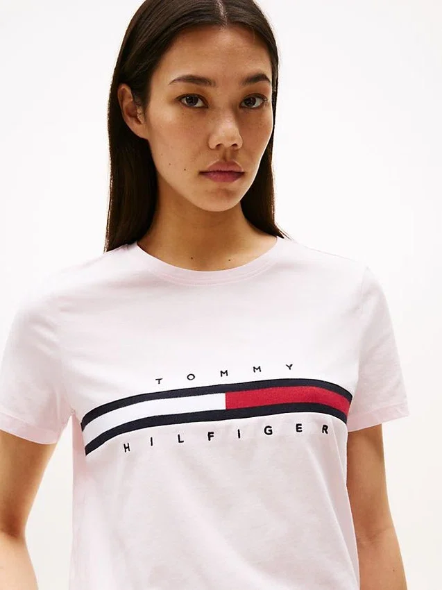 Embroidered Flag Stripe Logo T-Shirt Embroidered Flag Stripe Logo T-Shirt