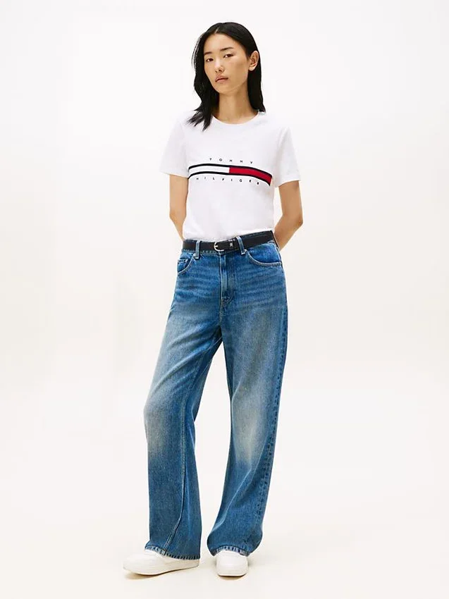 Embroidered Flag Stripe Logo T-Shirt Embroidered Flag Stripe Logo T-Shirt
