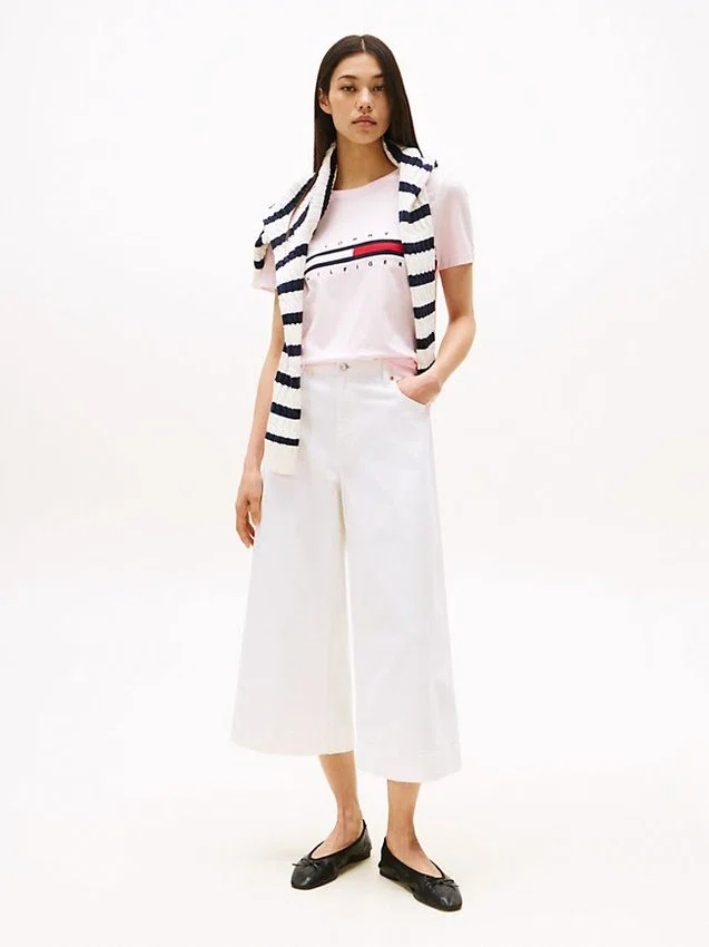 Embroidered Flag Stripe Logo T-Shirt Embroidered Flag Stripe Logo T-Shirt