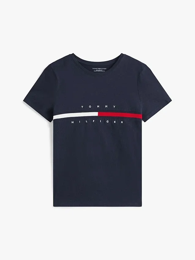 Embroidered Flag Stripe Logo T-Shirt Embroidered Flag Stripe Logo T-Shirt