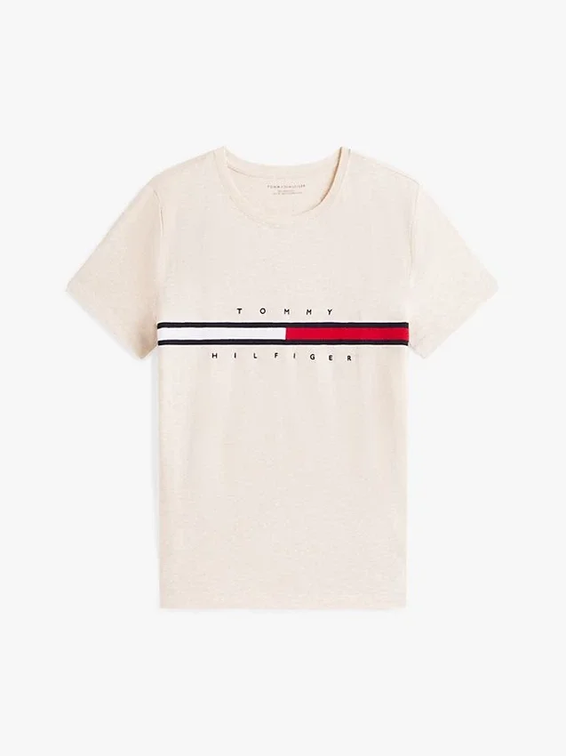 Embroidered Flag Stripe Logo T-Shirt Embroidered Flag Stripe Logo T-Shirt