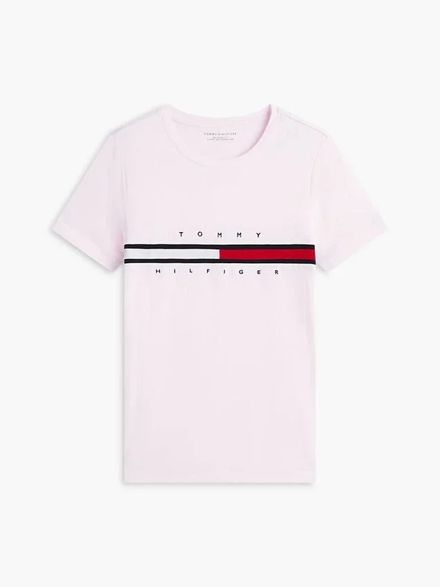 Embroidered Flag Stripe Logo T-Shirt Embroidered Flag Stripe Logo T-Shirt