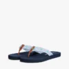 Embroidered Monogram Canvas Flip Flop