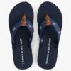 Embroidered Monogram Canvas Flip Flop